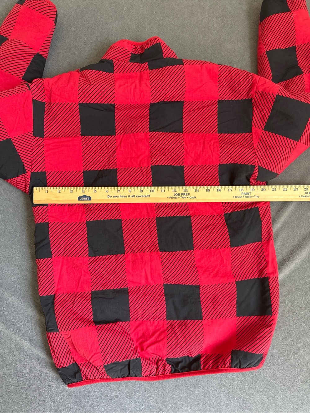 Simply Southern Red and Black Buffalo Plaid Pullover with Leopard Lining - Picture 7 of 15
